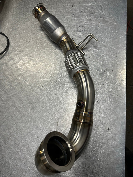 3.5" 200Cell Sports-Cat Downpipe - VW Golf MK7.5 R Estate 2.0 TSI 310PS