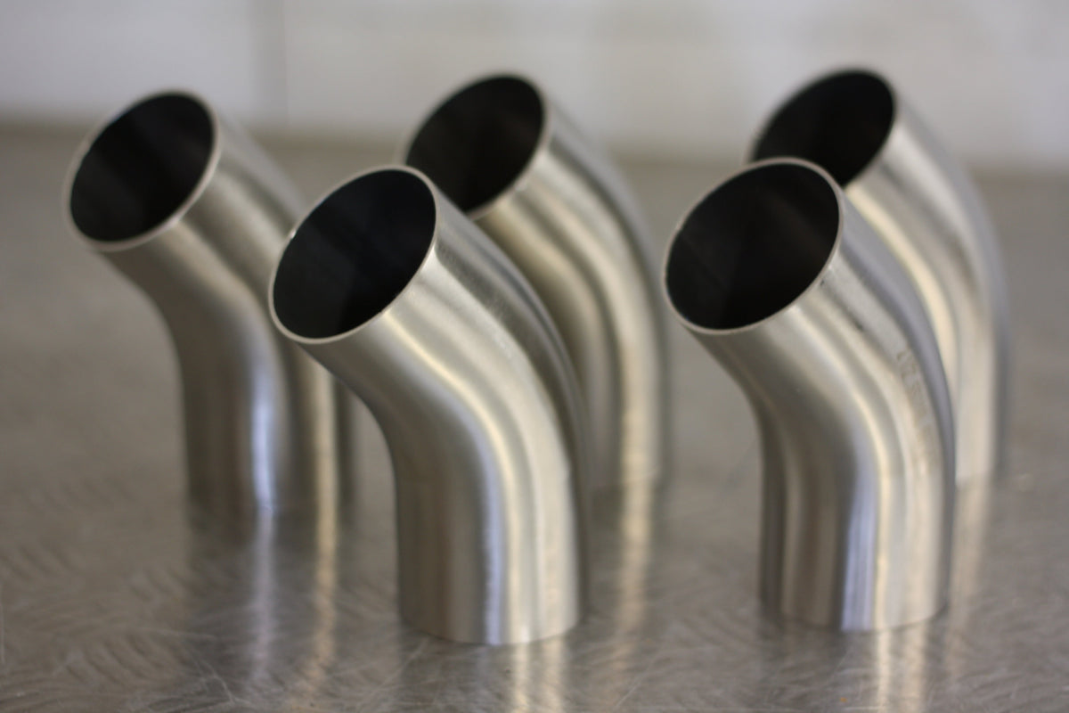 45 Degree 2.5" 63.5mm Tight 1D Stainless Steel Bend