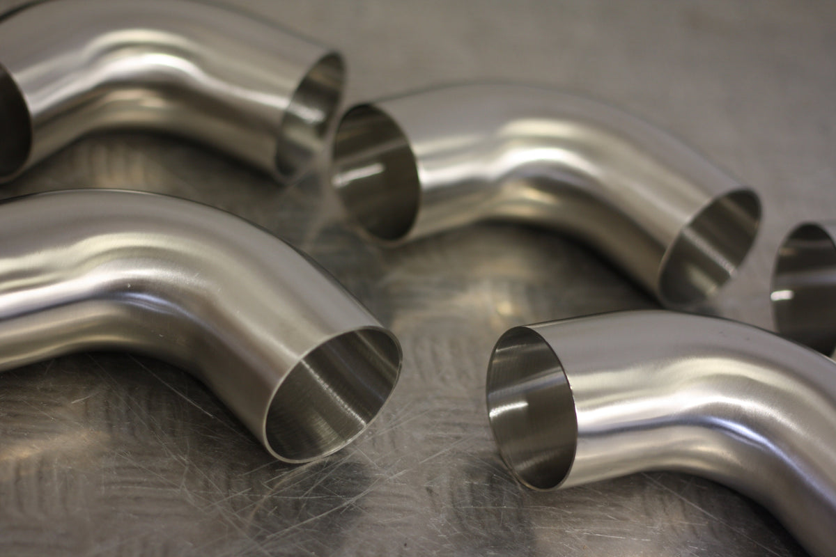 90 Degree 2.5" 63.5mm Tight 1D Stainless Steel Bend