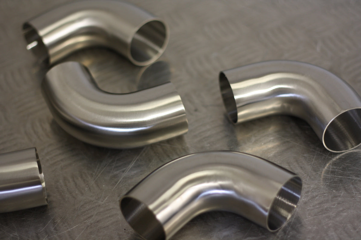 90 Degree 2.5" 63.5mm Tight 1D Stainless Steel Bend