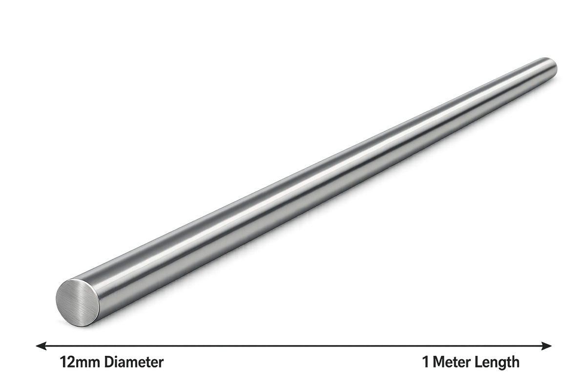 12mm X 1000mm Stainless Steel Round Bar