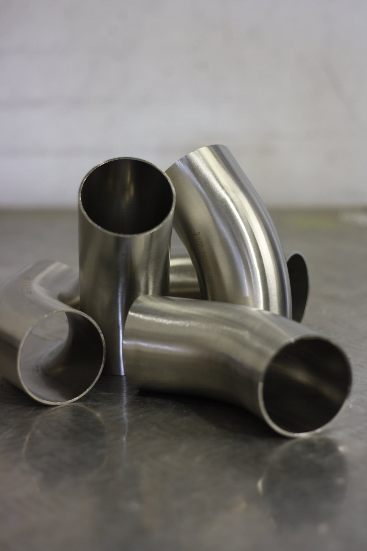 45 Degree 2.5" 63.5mm Tight 1D Stainless Steel Bend