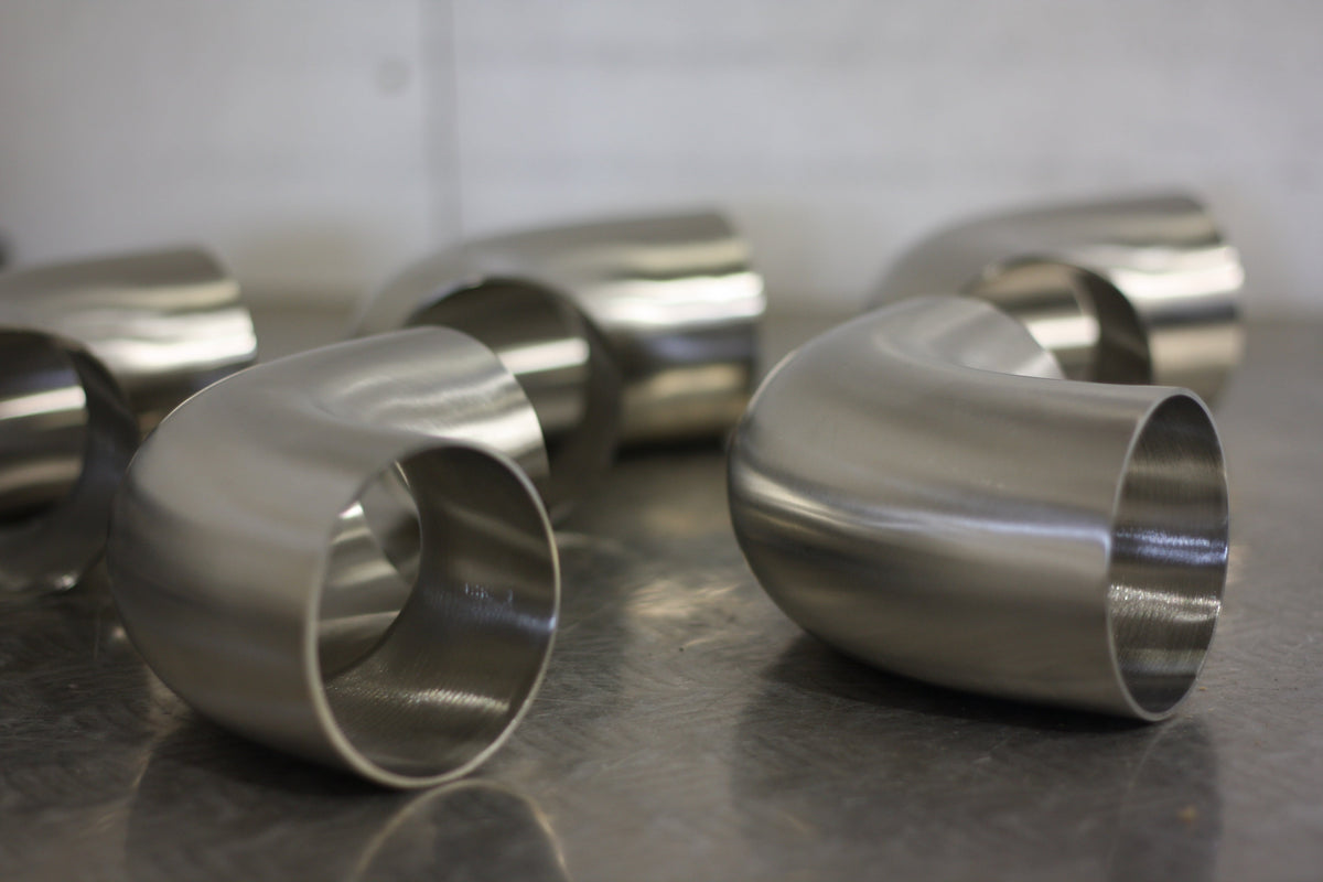 90 Degree 3" 76.2mm Tight 1D Stainless Steel Bend
