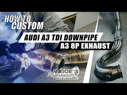 3" DPF Delete Downpipe - Audi A3 2.0 TDI 2WD CR140 / CR170 / PD170 BHP
