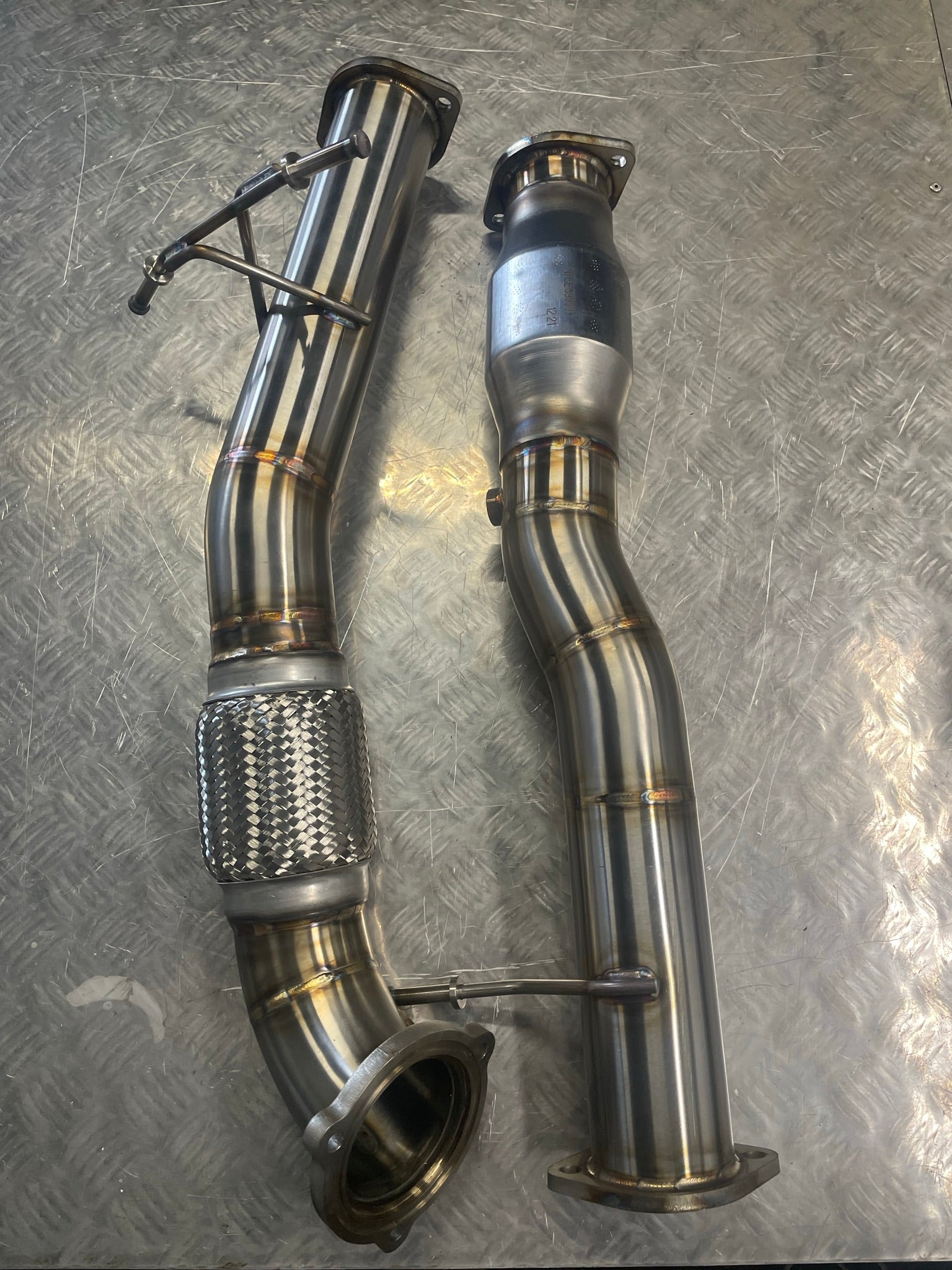 3" Downpipe + 200Cell Sports Cat pipe - Ford Focus MK2 ST 225